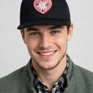 WIESN HERZL Snapcap Black Bavarian