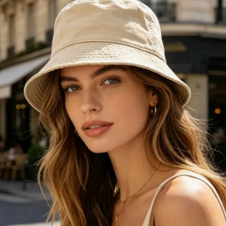 Bucket Hat „Jeans Look Beige"