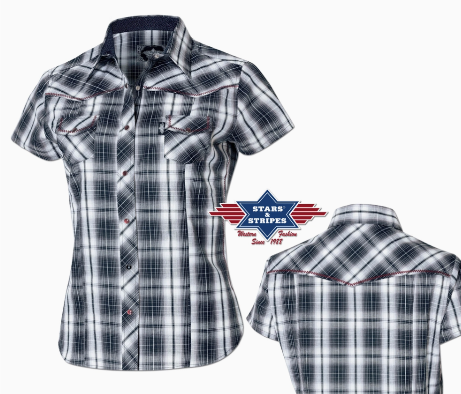 Kurzarm - Westernbluse "Larissa" – Bild 3