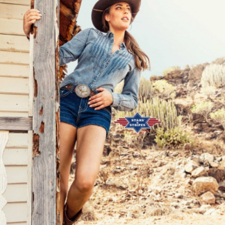 Westernbluse "Blue"