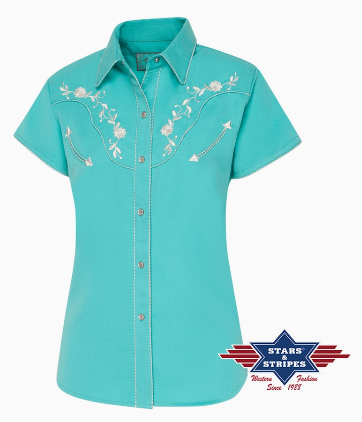 Kurzarm - Westernbluse "Avery"