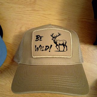 Removable Patch 5‑Panel Cap "Be Wild!"