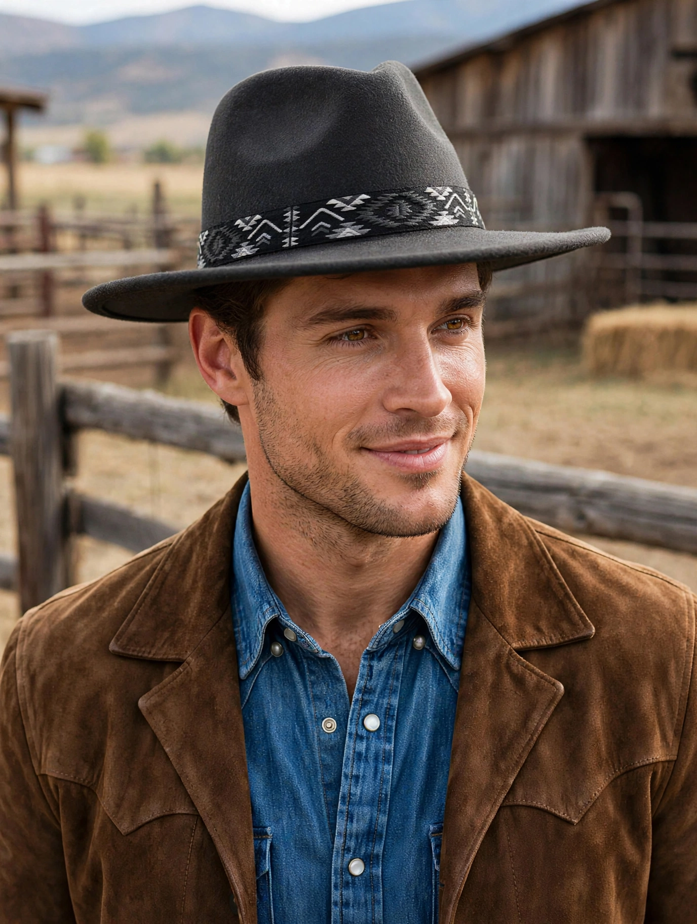 BOHO FEDORA "ARIZONA" - Premium Filzhut mit Azteken-Band – Bild 7