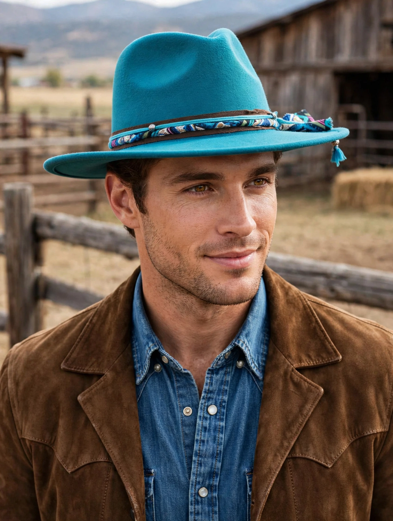 BOHO FEDORA "ARIZONA" - Premium Filzhut mit Azteken-Band – Bild 8