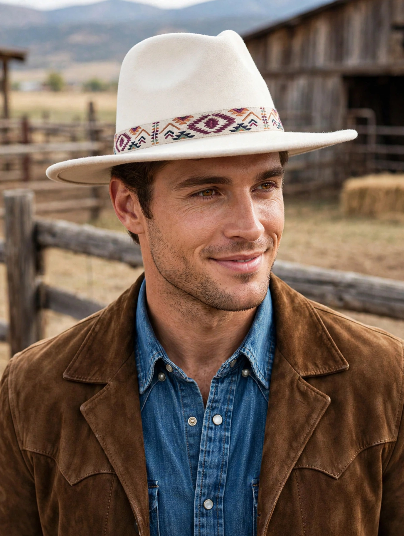 BOHO FEDORA "ARIZONA" - Premium Filzhut mit Azteken-Band – Bild 9