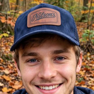 NILSON`S Navy Suede Trucker Cap