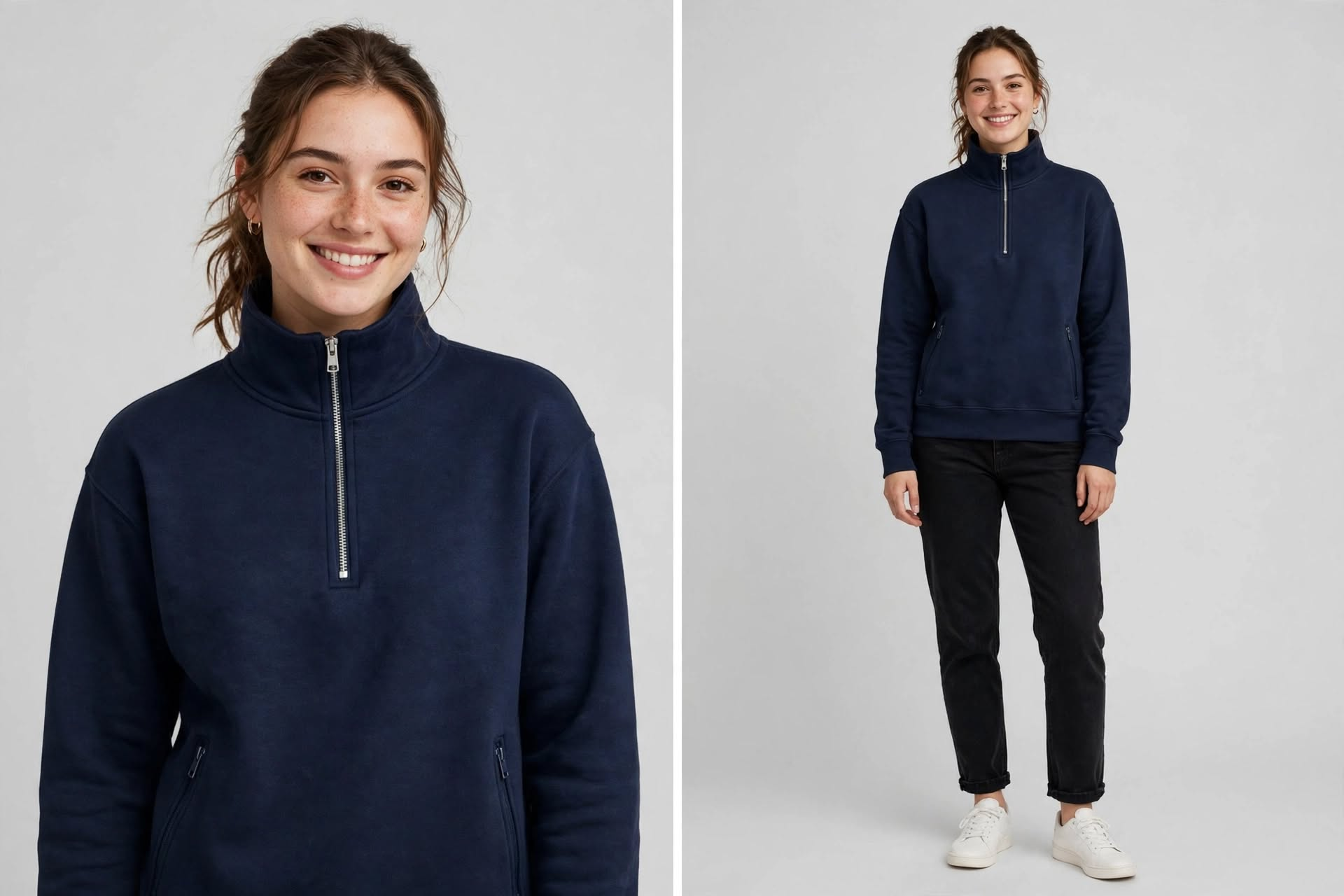 Half Zip Sweatshirt – Bild 3