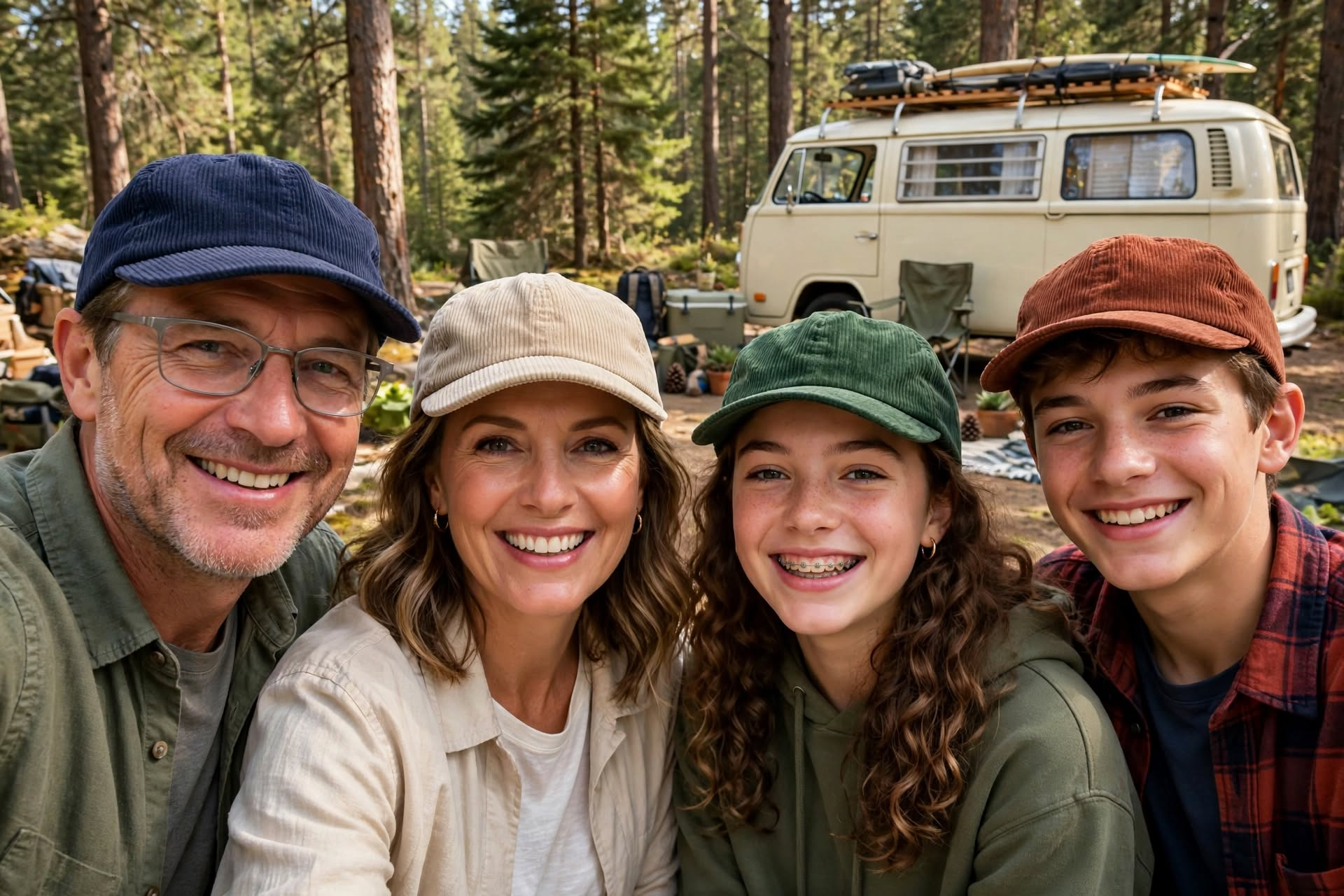 EarthAware® Organic Cord Camper Caps - Die Familien-Cap